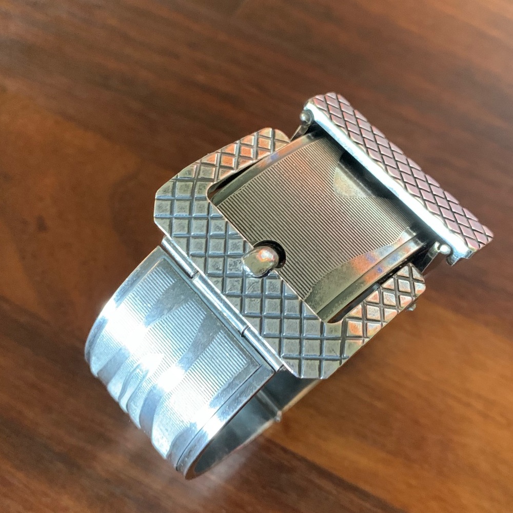Authentic Bottega Veneta Sterling Etched Cuff